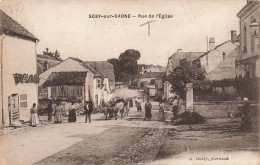 [-5%] FRANCE - Scey Sur Saône - Rue De LEglise - A Dussy - Animé - Carte Postale Ancienne - Scey-sur-Saône-et-Saint-Albin