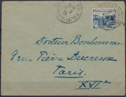 FRANCE ORPHELINS DE GUERRE N° 165 SEUL SUR LETTRE POUR PARIS DE SAINT PALAIS SUR MER DU 11/09/1924 - Briefe U. Dokumente
