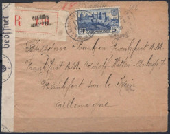 FRANCE N° 392 SEUL SUR LETTRE POUR FRANCFORT DU 15/04/1941 + CENSURE ALLEMANDE - Lettres & Documents