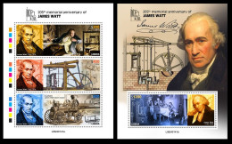 Delcampe - Liberia 2024 205th Memorial Anniversary Of James Watt. (141) OFFICIAL ISSUE - Physique