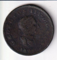 MONEDA DE REINO UNIDO DE 1/2 PENNY DEL AÑO 1806 GEORGIUS III (COIN) - B. 1/2 Penny