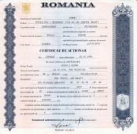 Romania, 1996, "COMMET" Company - Vintage Shareholder Certificate / Bond - A - C
