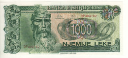 ALBANIA  1'000  Leke  P54a  ( Dated 1992 )   " Skanderbeg + Kruja Fortress  At Back " - Albania