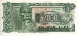 ALBANIA  1'000  Leke  P58a  ( Dated 1994 )   " Skanderbeg + Kruja Fortress  At Back " - Albania