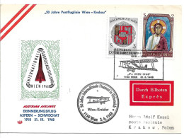 2613a: AUA Erinnerungsflug Aspern- Schwechat, 50 Jahre Wien- Krakau - Avions