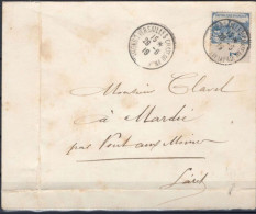 FRANCE N° 151 SEUL SUR LETTRE CACHET VERSAILLES CHATEAU CONGRES DE LA PAIX - Lettres & Documents