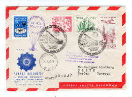 "POLEN" 1967, Ballonpostbrief, Versch. Stempel (2/1357) - Ballons