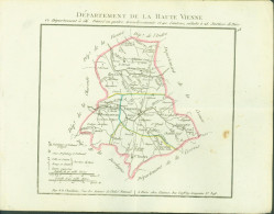 Haute Vienne Carte Géographique Par P.G Chanlaire Un Des Auteurs De L'Atlas National - Geographical Maps
