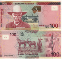 NAMIBIA  100  Namibian Dollars    P14b   Dated  2018  ( Captain Hendrik Witbooi +  Oryx At  Back )    UNC - Namibie