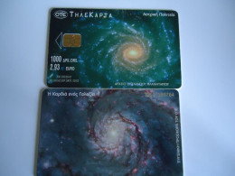 GREECE  USED  CARDS  PLANET  SPACE - Space