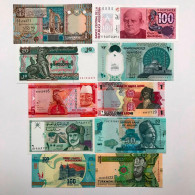 X10 Pcs Lot Mix, Egypt, Oman, Gambia And Other Countries (All UNC) #465# - Collections & Lots