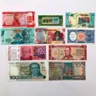 X10 Pcs Lot Mix, Liberia, Gambia, Malawi And Other Countries (All UNC) #496# - Collections & Lots