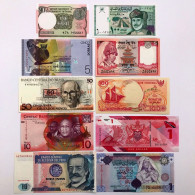 X10 Pcs Lot Mix, Lesotho, St Thomas, Peru And Other Countries (All UNC) #497# - Collections & Lots