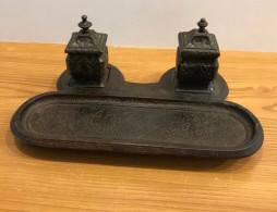 Ancien Porte Plume Avec Ses 2 X Encriers - Calamai