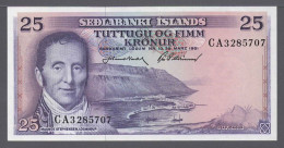 AUNC Iceland 1961 25 Kronur P#43 - Islande