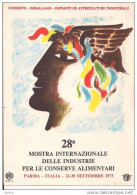 Delcampe - MOSTRA INDUSTRIA ALIMENTARE, PARMA 1973 - ANNULLO  SPECIALE FIGURATO  SU CARTOLINA DEDICATA,VIAGGIATA - Alimentation
