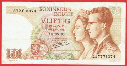 Belgique - Billet De 50 Francs - Beaudoin Ier & Fabiola - 16 Mai 1966 - P139 - Altri & Non Classificati