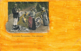 [-5%] METIER - Laitières Flamandes - Une Surprise - Soldat - Attelage De Chiens - Colorisé - Carte Postale Ancienne - Venters