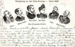 [-10%] POLITIQUE - Paris 1898 - Erinnerung An Den Zola Prozess - Die Freunde Zolas - Carte Postale Ancienne - Events