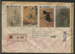 TAIWAN N° 327 To 330 + 304 + 391 Cancel. "KEELUNG" + 6 Commemoratives On A Registered Env. To Wattrelos France In 1962 - Covers & Documents