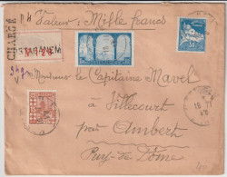 Delcampe - ALGERIE - 1928 - ENVELOPPE CHARGEE ! De MOSTAGANEM => AMBERT - Brieven En Documenten