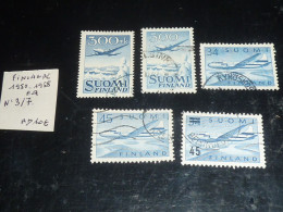 FINLANDE 1950 / 1958 POSTE AERIENNE N°3/7 - OBLITERES (LZ) - Gebraucht