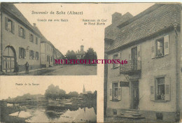 181224A - 67 SOUVENIR DE SELTZ Alsace Grande Rue Avec Mairie Restaurant Du Cerf HMartin Partie De La Sauer - Multivues - Sonstige & Ohne Zuordnung