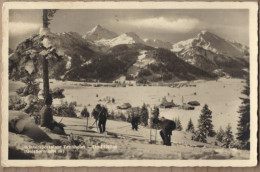 CPSM AUTRICHE TANNHEIM Wintersportplatz Tannheim I. Tirol Vue Générale Village Sous La Neige + Animation Skieurs - Tannheim