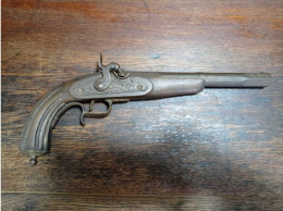 Reproduction Ancienne De Pistolet à Percussion Espagnol - BE - Armas De Colección