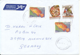 South Africa Cover Sent To Germany 4-2-2015 Topic Stamps - Brieven En Documenten