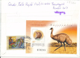 Hungary Cover Sent To Germany 30-8-2001 Topic Stamps And A Souvenir Sheet On The Backside Of The Cover - Briefe U. Dokumente