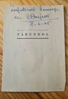 1946 BARJAVEL René Autographe Signature Sur Fragment Tarendol - Scrittori