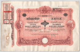 Budapest 1939. "Első Magyar Gyapjúmosó és Finomposztógyár Részvénytársaság" Részvénye 15P-ről, Magyar és Német Nyelven,  - Unclassified