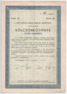 Budapest 1947. "A Pesti Chevra Kadisa Izraelita Szentegylet 4%-kal Kamatozó Kölcsönkötvénye" 50Ft-ról, Kitöltött, Száraz - Unclassified