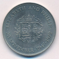 Delcampe - Nagy Britannia 1972. 25P Cu-Ni "II. Erzsébet Királynő és Fülöp Herceg 25. Házassági évfordulója" T:AU Great Britain 1972 - Ohne Zuordnung