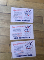 3 BUVARDS VINS DU  POSTILLON OENOLOGIE VIN DEGUSTATION MONTPELLIER - V