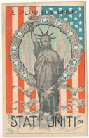 ** T2/T3 E Pluribus Unum Stati Uniti / "Out Of Many, One In The United States" American WWI Propaganda, Statue Of Libert - Unclassified