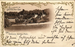 * T2/T3 New York, Souvenir Of Greater New York. Central Park, The Terrace. No. 105. Art Nouveau, Litho (EB) - Unclassified
