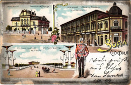 * T2/T3 1899 (Vorläufer) Sofia, Sophia, Sofiya; Palais Princier, Hotel Bulgaria, Zarigradski Boulevard, Adler Brücke / P - Unclassified