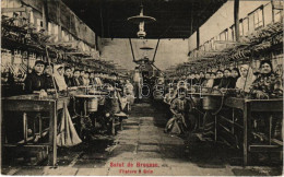 ** T2/T3 Brousse, Filature A Soie / Silk Spinning Mill, Interior With Workers (EK) - Unclassified