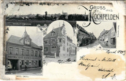 T3 1899 (Vorläufer) Hochfelden, Amts-Gericht, Hauptstrasse, Hotel Und Cafe C. Daull / Main Street, Hotel And Cafe, Distr - Unclassified