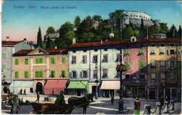 T2/T3 1915 Gorizia, Görz, Gorica; Piazza Grande Und Castello / Square, Castle, Shops (EK) - Unclassified