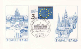Blueprint Mi. 1742 Capitol In Washington, Mi.1738 Prague Castle Visit Of US President George Bush To Czechoslovakia 1990 - Sonstige & Ohne Zuordnung