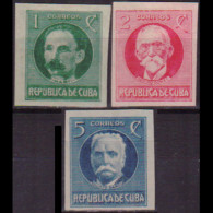 CUBA 1926 - Scott# 280-2 Leaders Set Of 3 LH - Ungebraucht