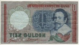 NETHERLANDS  10  Gulden  P85   Dated   23.03.1953   " Hugo De Groot " - 10 Gulden