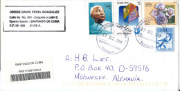 Cuba Registered Cover Sent To Germany 27-9-2011 With More Topic Stamps - Lettres & Documents