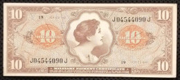 USA MPC 10 Dollars Military Payment Series 641 EF Banknote Note 1964 Using In Vietnam Viet Nam - Plate # 19 / 2 Photos - 1965-1968 - Series 641