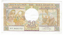 50 Frank Biljet Type Buisseret 1956 - Altri & Non Classificati