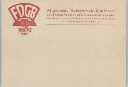 12034354 - Gewerkschaft FDGB Sonderstempel: Delegierten - Labor Unions