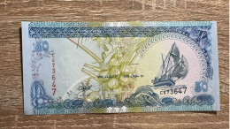 Maldives，50 Rufiyaa，2000，pick 21a，GEM UNC Condition - Maldive